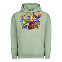 Pigment Oil Green LGBTQ+ Pride Coffee Cups Urban Hoodie - BundleAndBundleShop