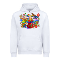 White LGBTQ+ Pride Coffee Cups Urban Hoodie - BundleAndBundleShop