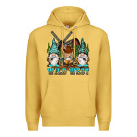 Antique Gold wild west gnomies Premium Hoodie - NancyCooperArtShop