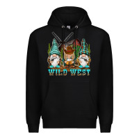 Black wild west gnomies Premium Hoodie - NancyCooperArtShop