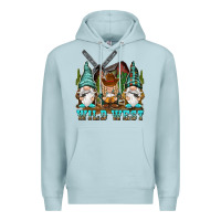 Blue Mist wild west gnomies Premium Hoodie - NancyCooperArtShop