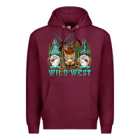 Burgundy wild west gnomies Premium Hoodie - NancyCooperArtShop