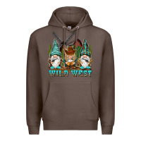 Coffee wild west gnomies Premium Hoodie - NancyCooperArtShop