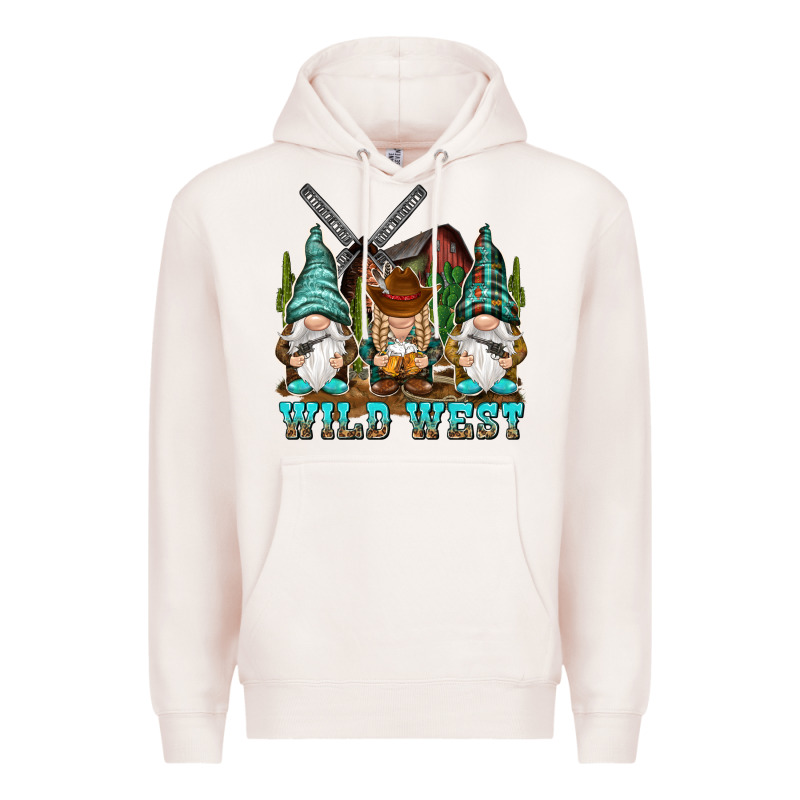 Wild West Gnomies Premium Hoodie by NancyCooperArtShop | Teevron