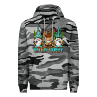 Slate Camo wild west gnomies Premium Hoodie - NancyCooperArtShop