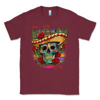 Burgundy mexican skeleton Classic Tee - CTS Tumbler Store