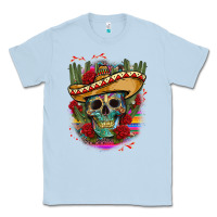 Dusty Blue mexican skeleton Classic Tee - CTS Tumbler Store