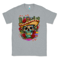 Heather Grey mexican skeleton Classic Tee - CTS Tumbler Store