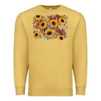 Antique Gold sunflower glitter leather background Premium Sweatshirt - AdoDesignShop