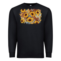 Black sunflower glitter leather background Premium Sweatshirt - AdoDesignShop