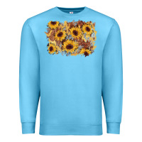 Ocean Blue sunflower glitter leather background Premium Sweatshirt - AdoDesignShop