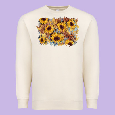 Sunflower Glitter Leather Background Premium Sweatshirt Designed By Adodesignshop