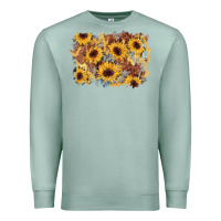 Seafoam sunflower glitter leather background Premium Sweatshirt - AdoDesignShop