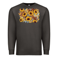 Smoke sunflower glitter leather background Premium Sweatshirt - AdoDesignShop