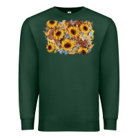 Sports Green sunflower glitter leather background Premium Sweatshirt - AdoDesignShop