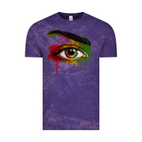 Cloud Purple Watercolor Juneteenth eyes Vintage Tee - RanaPortraitStore