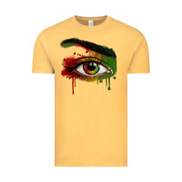 Vintage Mustard Watercolor Juneteenth eyes Vintage Tee - RanaPortraitStore