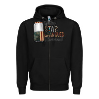 Black getting star spangled hammered Zipper Hoodie - CowhideDigitalArt