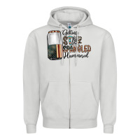 Dove Grey getting star spangled hammered Zipper Hoodie - CowhideDigitalArt