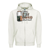 Oatmeal Heather getting star spangled hammered Zipper Hoodie - CowhideDigitalArt
