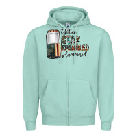 Seafoam getting star spangled hammered Zipper Hoodie - CowhideDigitalArt