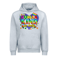 Heather Grey LGBTQ Pride Human Kind Be Both Urban Hoodie - BundleAndBundleShop
