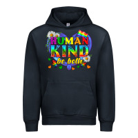 Navy LGBTQ Pride Human Kind Be Both Urban Hoodie - BundleAndBundleShop