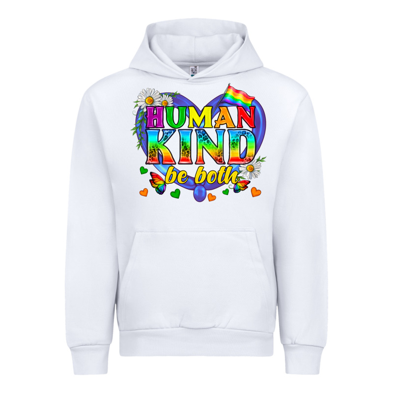 Lgbtq Pride Human Kind Be Both Urban Hoodie by BundleAndBundleShop | Teevron