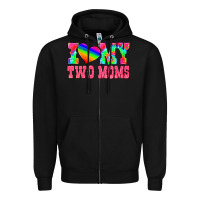Black i love my two moms Zipper Hoodie - HRA Design Shop