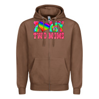 Chestnut i love my two moms Zipper Hoodie - HRA Design Shop