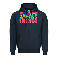 Navy i love my two moms Zipper Hoodie - HRA Design Shop