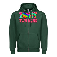 Sports Green i love my two moms Zipper Hoodie - HRA Design Shop