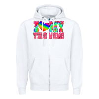 White i love my two moms Zipper Hoodie - HRA Design Shop