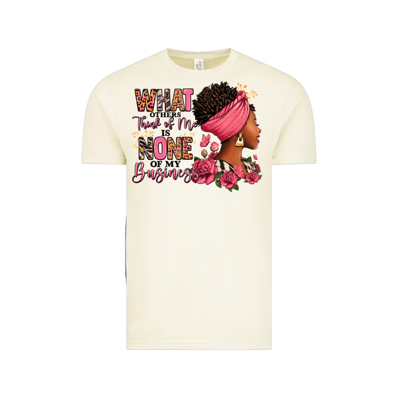 What Other Think Of Me Is None Of My Business Afro Vintage Tee by RanaPortraitStore | Teevron