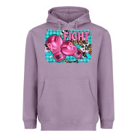 Lavender fight with boxing gloves and cancer ribbon Heavyweight Hoodie - AdoDesignShop
