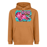 Meerkat fight with boxing gloves and cancer ribbon Heavyweight Hoodie - AdoDesignShop