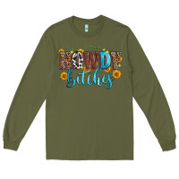 Army Green howdy bitches Long Sleeve Tee - Zillion Design Studio