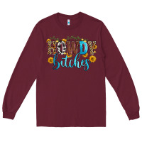 Burgundy howdy bitches Long Sleeve Tee - Zillion Design Studio