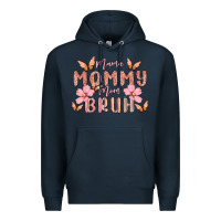 Navy mama mommy mom bruh Premium Hoodie - MaliasSmallBusiness
