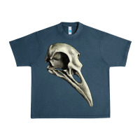 Midnight Navy Raven Skull Urban Heavy Tee - RanaPortraitStore