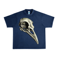 Navy Raven Skull Urban Heavy Tee - RanaPortraitStore