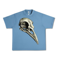 Pebble Blue Raven Skull Urban Heavy Tee - RanaPortraitStore