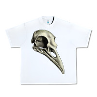White Raven Skull Urban Heavy Tee - RanaPortraitStore
