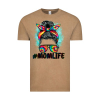 Vintage Coffee tie dye momlife messy bun Vintage Tee - BarkalooDesign