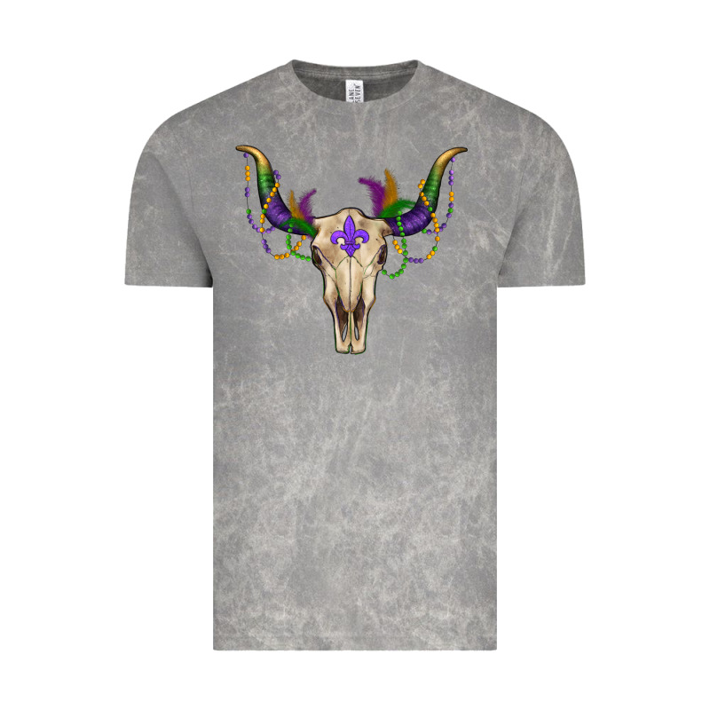 Mardi Gras Bull Skull Vintage Tee by RanaPortraitStore | Teevron