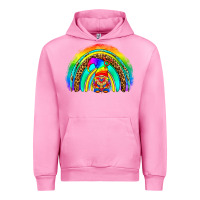 Fuchsia Pink LGBTQ Pride Gnome Rainbow Urban Hoodie - BundleAndBundleShop