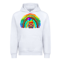 White LGBTQ Pride Gnome Rainbow Urban Hoodie - BundleAndBundleShop