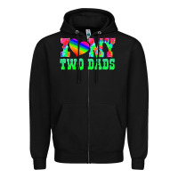Black i love my two dads Zipper Hoodie - HRA Design Shop