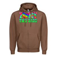 Chestnut i love my two dads Zipper Hoodie - HRA Design Shop
