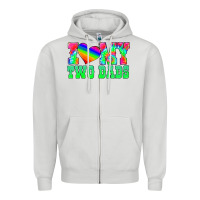 Dove Grey i love my two dads Zipper Hoodie - HRA Design Shop